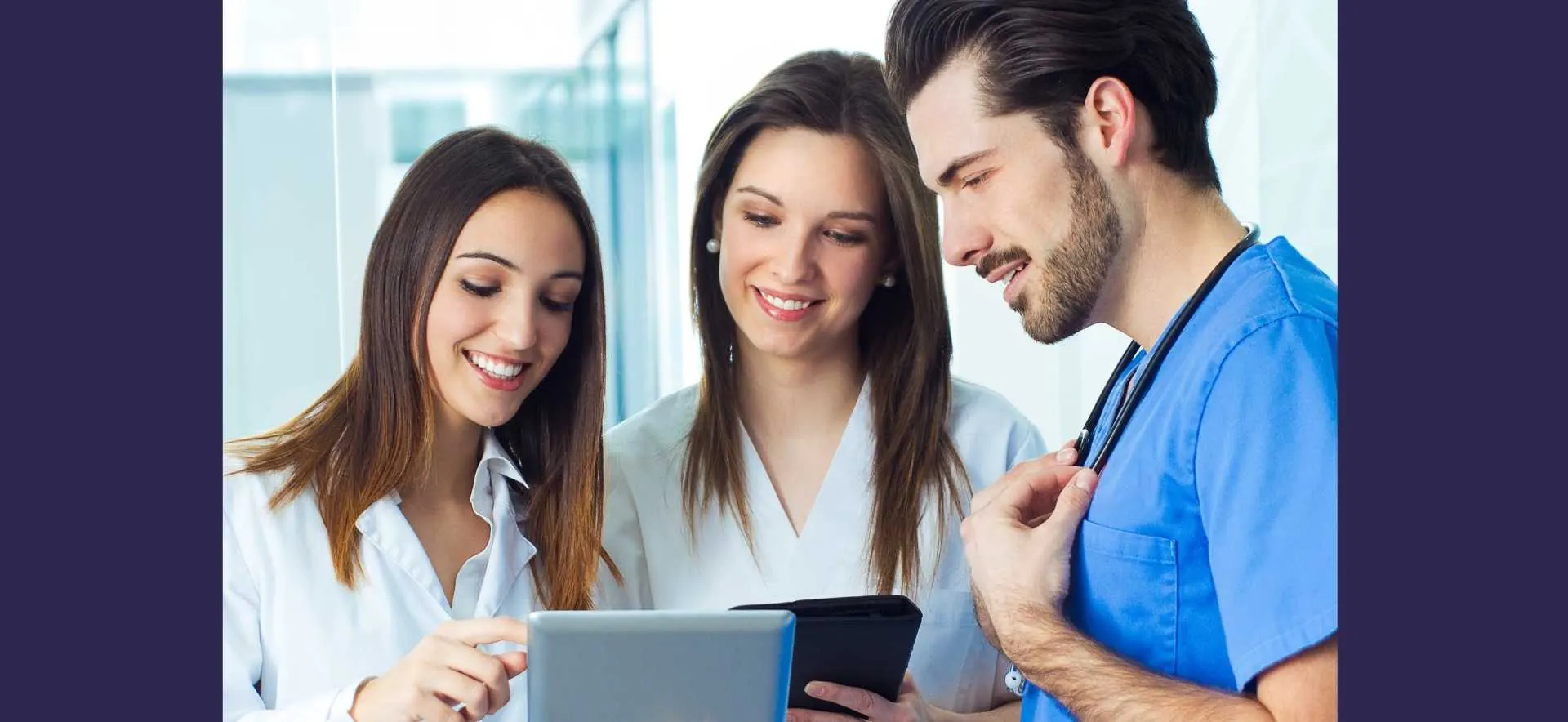 Doctors and NHS staff reviewing records